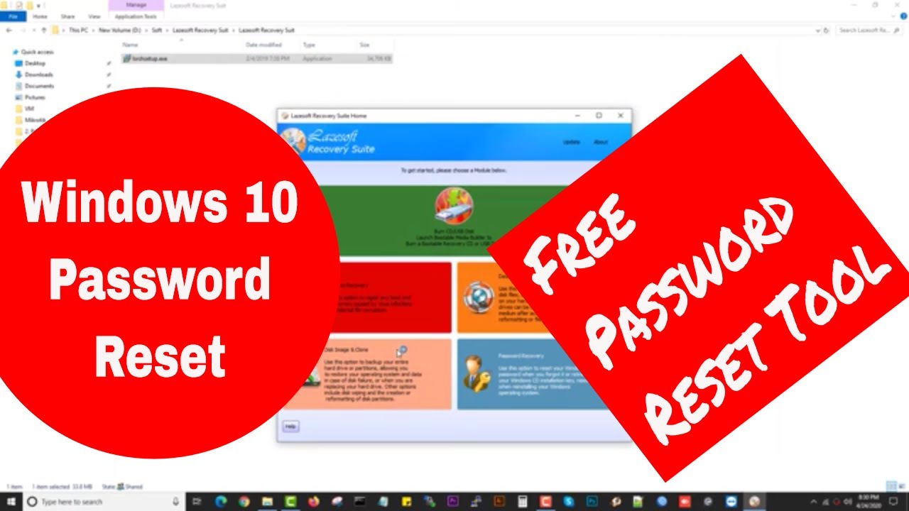 lazesoft password recovery v